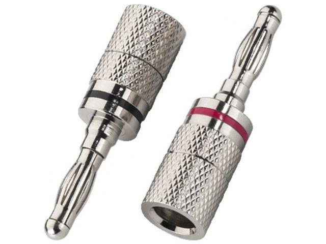 Monacor BP-104 Dvojica banánových zástrčiek pre reproduktory, 4 mm