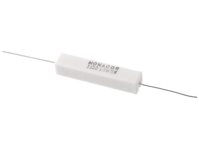 Monacor LSR-12/10 Výkonný cementový odpor, 1.2 Ω, 10 W