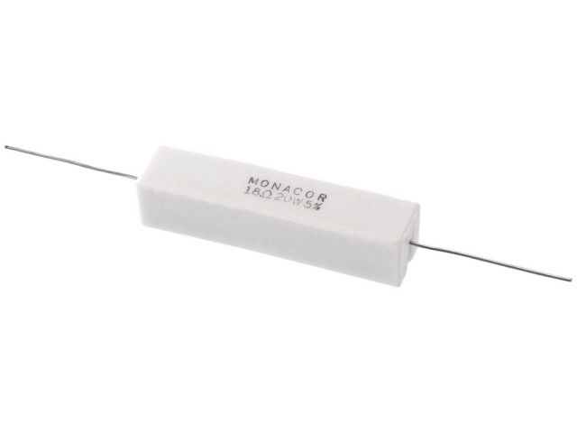 Monacor LSR-180/20 Výkonný cementový odpor, 18 Ω, 20 W
