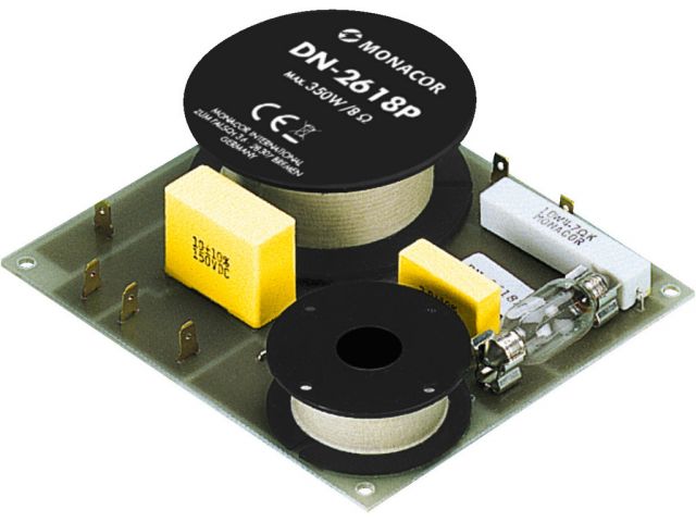 Monacor DN-2618P 2-pásmová frekvenčná výhybka pre 8 Ω