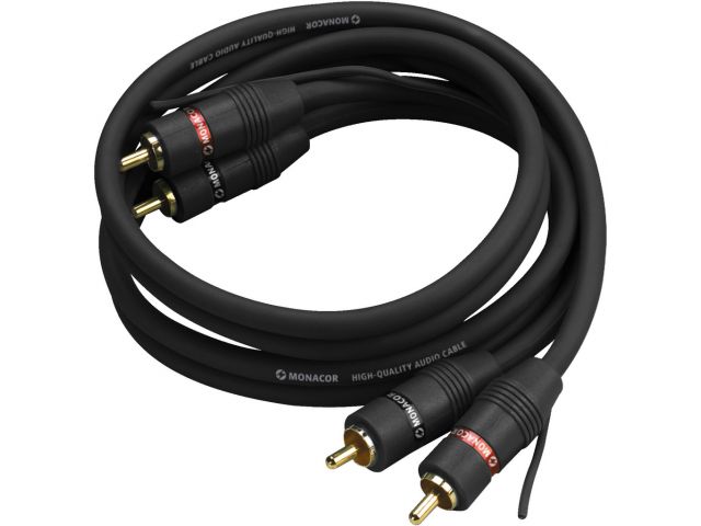 Monacor AC-500/SW Stereo audio prepojovací kábel, 5 m